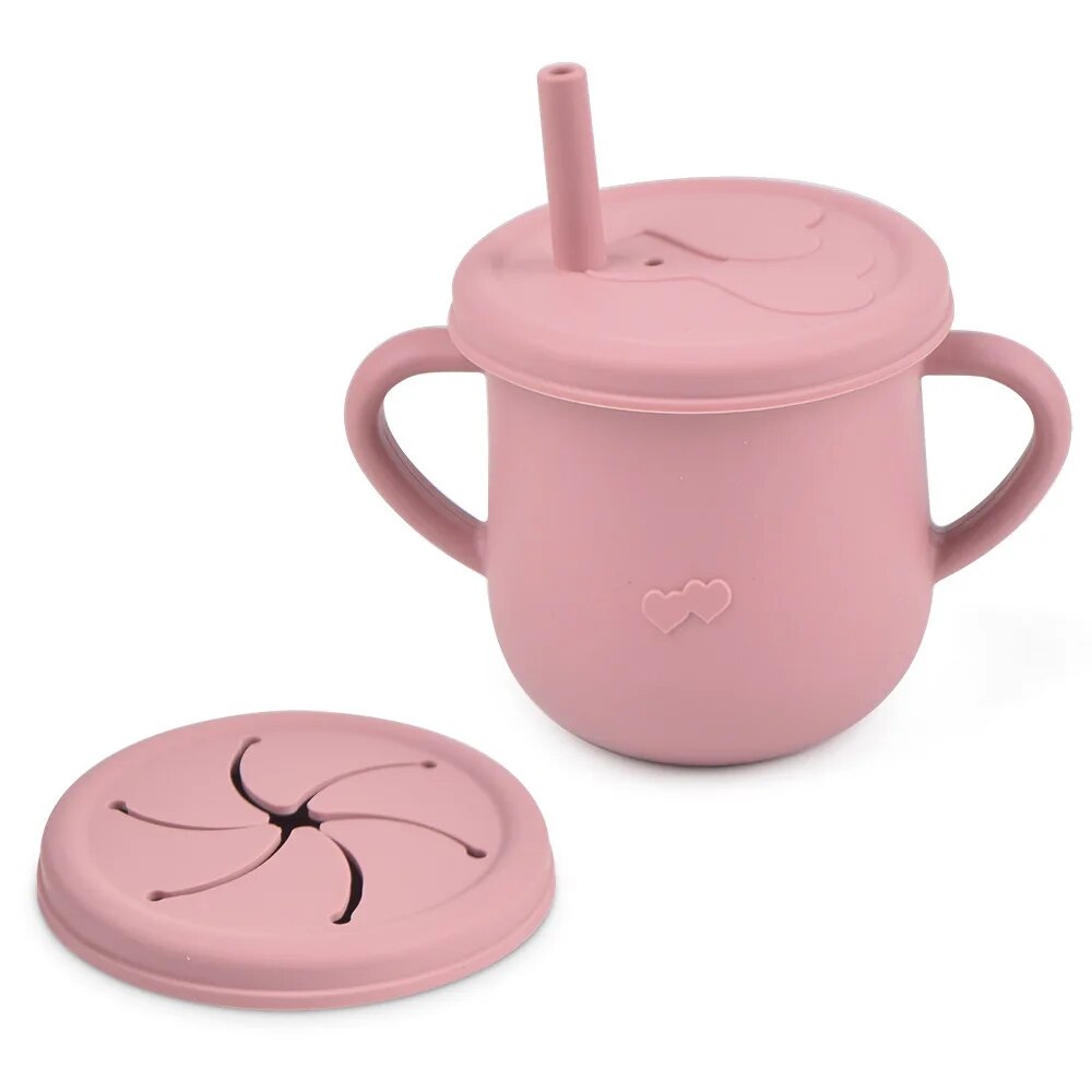 2-in-1 Straw Cup and Snack Storage